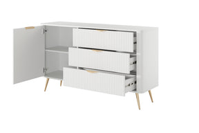 Madia con 1 anta e 3 cassetti Essenza 138x81 cm