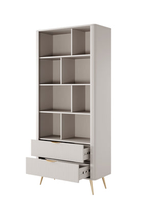 Libreria con 2 cassetti Essenza 88x193 cm