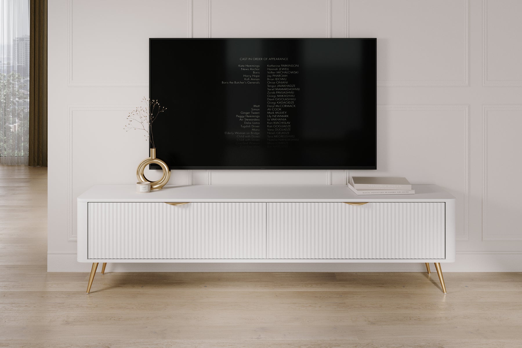Mobile TV con 2 ante Essenza 200x51 cm