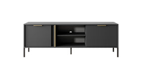 Mobile TV con 2 ante e 2 ripiani antracite Venere 153x53 cm
