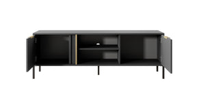 Mobile TV con 2 ante e 2 ripiani antracite Venere 153x53 cm