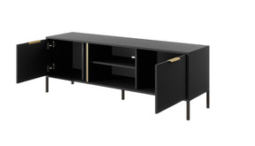 Mobile TV con 2 ante e 2 ripiani antracite Venere 153x53 cm