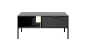 Tavolino con 1 cassetto e 1 ripiano antracite Venere 97x44 cm