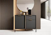 Credenza con 2 ante e 1 cassetto antracite Venere 103x81 cm