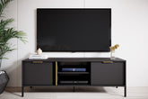 Mobile TV con 2 ante e 2 ripiani antracite Venere 153x53 cm