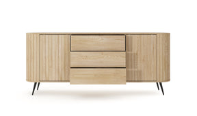 Madia 2 ante 3 cassetti con piede in metallo Lovy 196x81 cm
