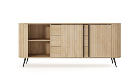 Madia 2 ante 3 cassetti con piede in metallo Lovy 196x81 cm