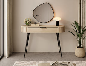 Consolle 1 cassetto con piede in metallo Lovy 120x80 cm