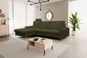 Divano letto angolare in tessuto cinigliato Firenze 251x164 cm