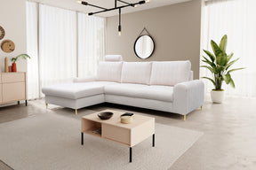 Divano letto angolare in tessuto cinigliato Firenze 251x164 cm