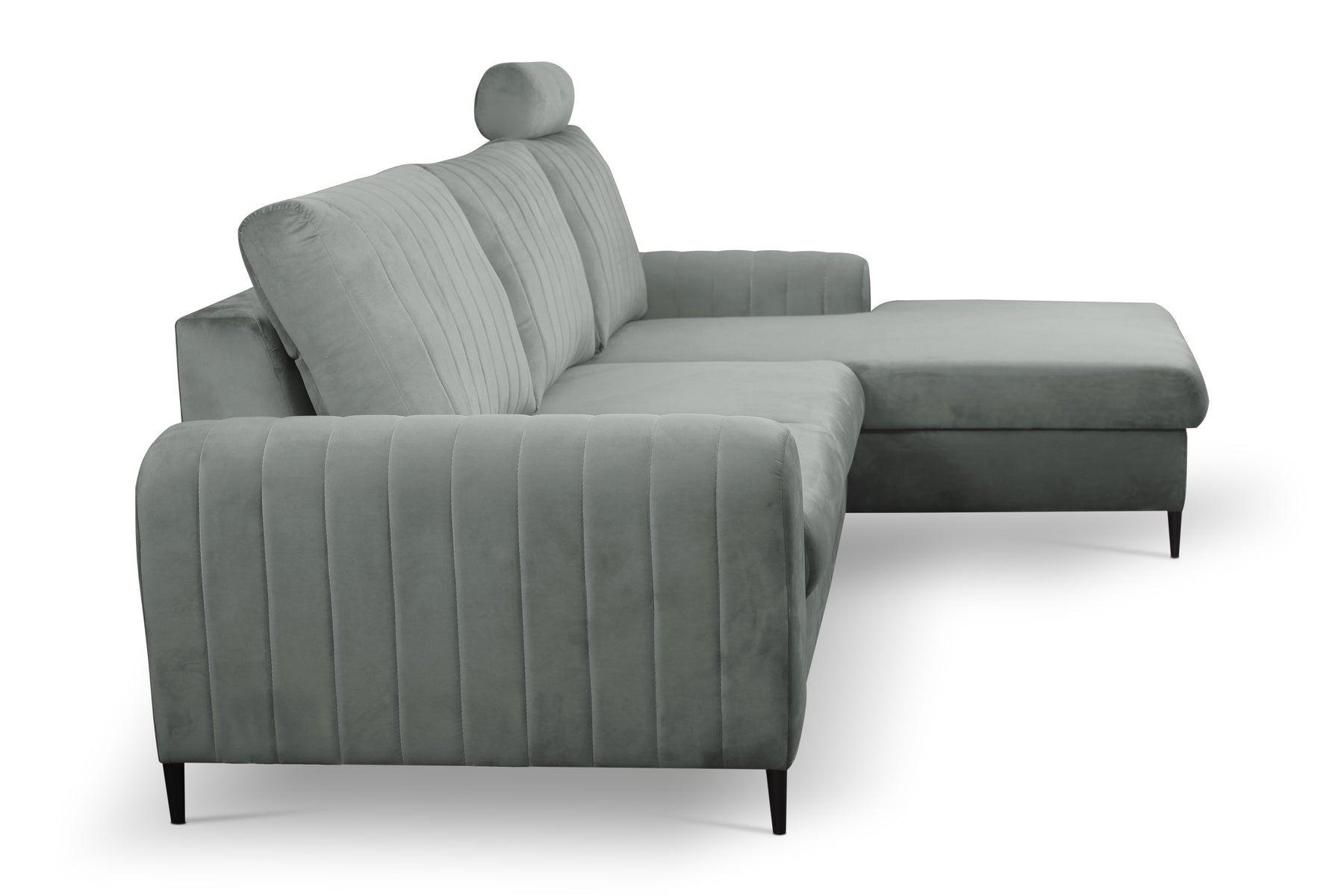 Divano letto angolare in velluto Firenze 251x164 cm