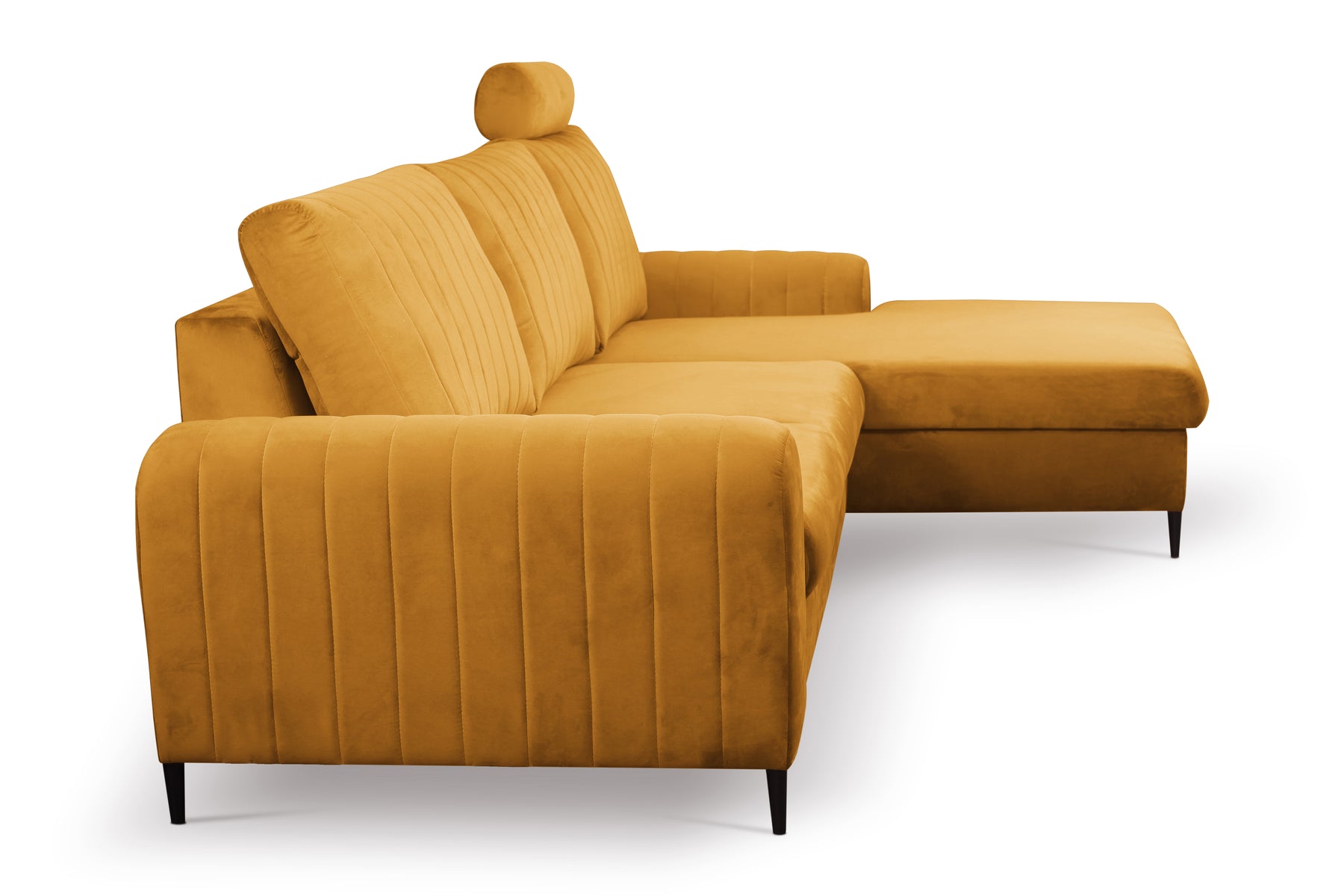 Divano letto angolare in velluto Firenze 251x164 cm