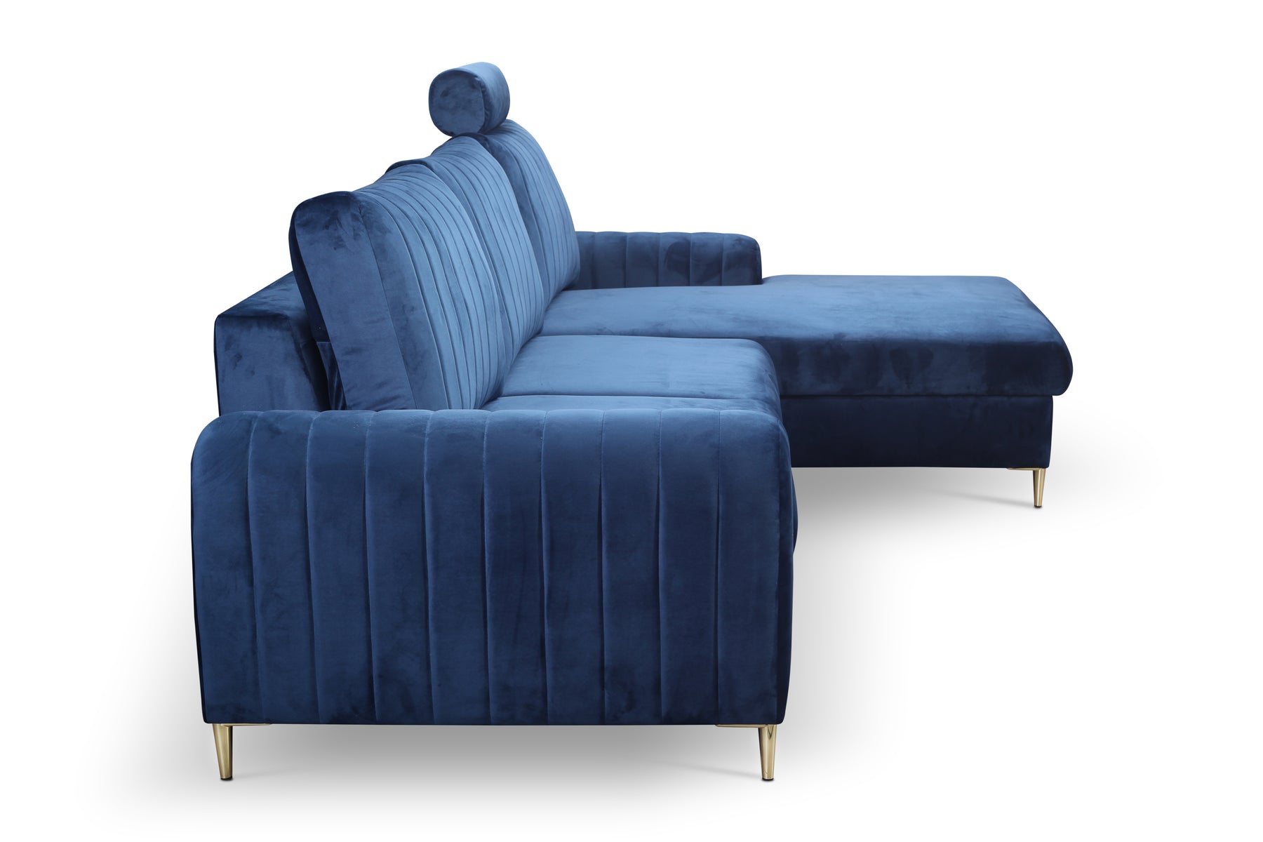 Divano letto angolare in velluto Firenze 251x164 cm