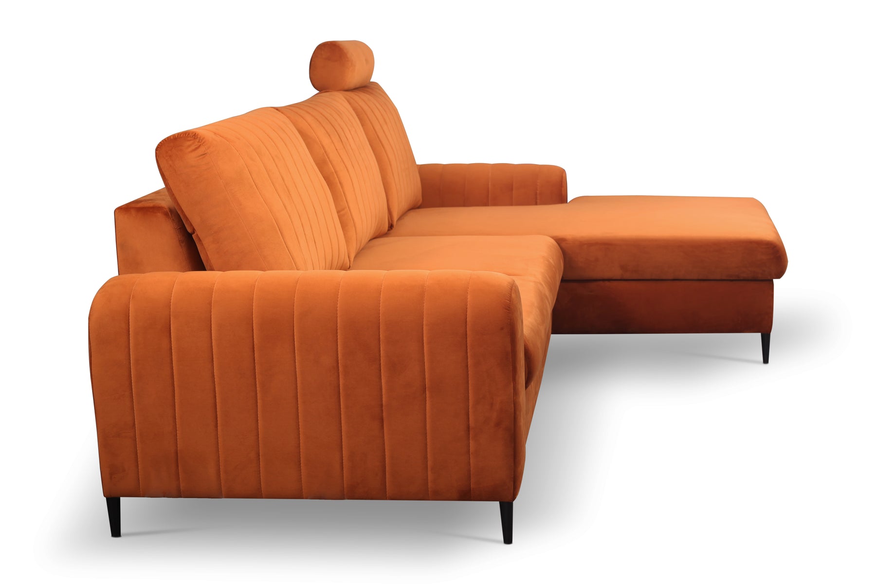 Divano letto angolare in velluto Firenze 251x164 cm