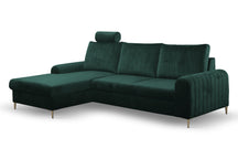 Divano letto angolare in velluto Firenze 251x164 cm