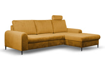 Divano letto angolare in velluto Firenze 251x164 cm