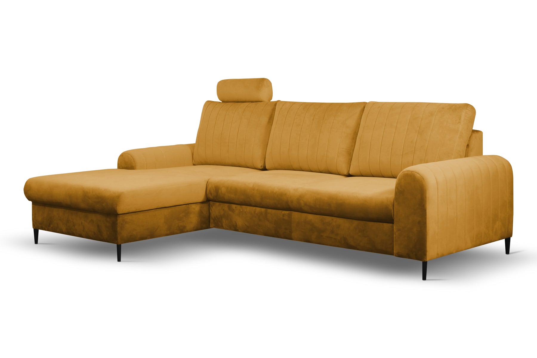 Divano letto angolare in velluto Firenze 251x164 cm