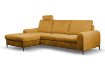 Divano letto angolare in velluto Firenze 251x164 cm