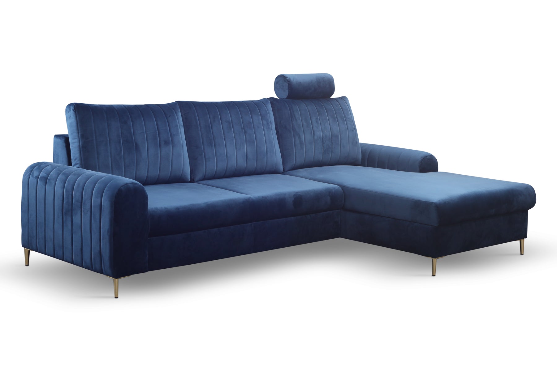 Divano letto angolare in velluto Firenze 251x164 cm