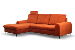 Divano letto angolare in velluto Firenze 251x164 cm