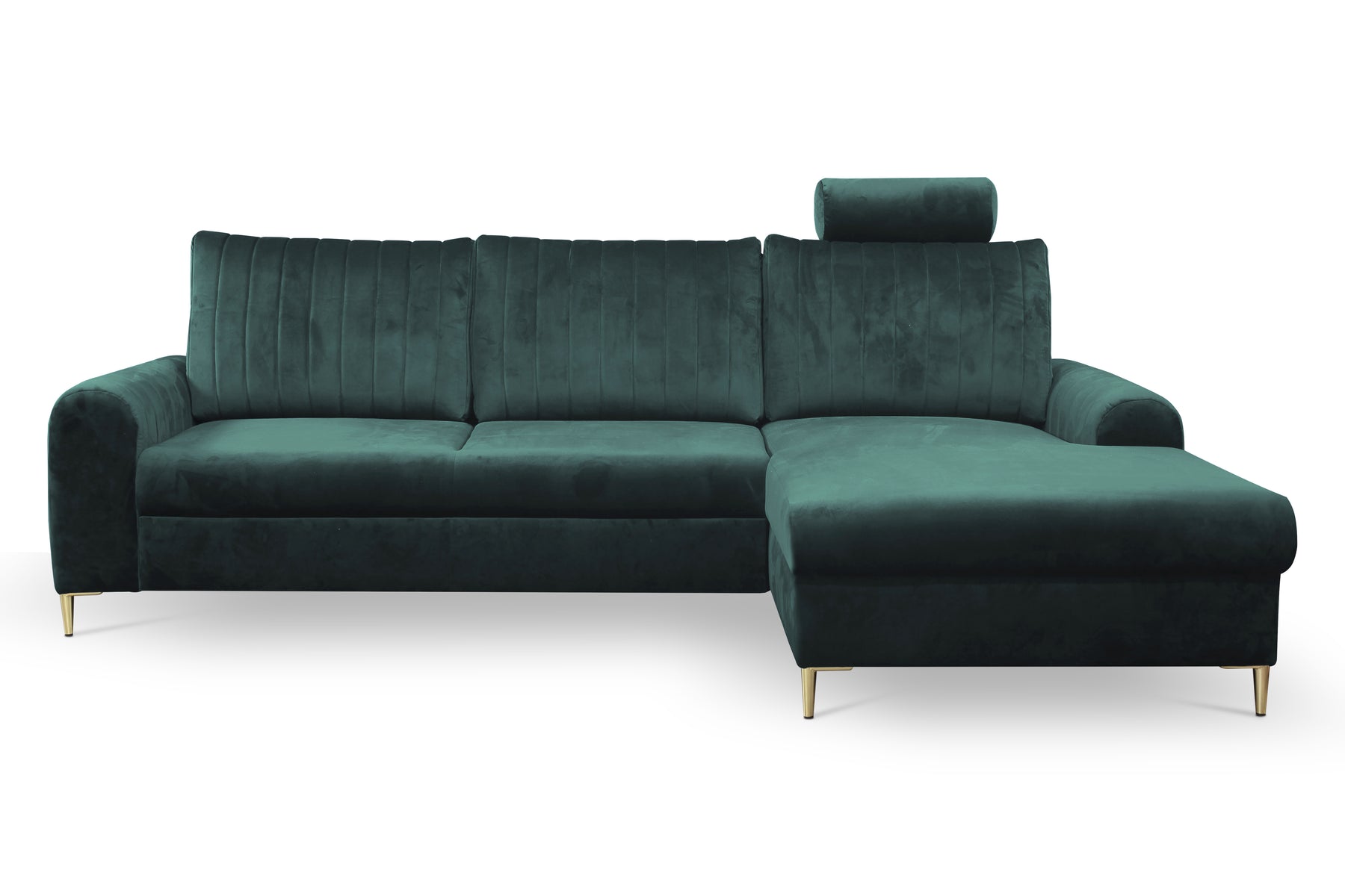 Divano letto angolare in velluto Firenze 251x164 cm