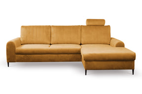 Divano letto angolare in velluto Firenze 251x164 cm