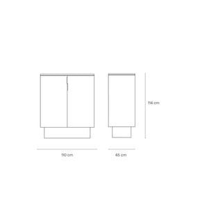 Credenza grigio antracite 2 ante Totem 110x45 cm