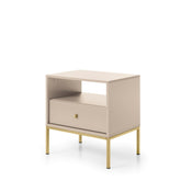 Comodino 1 cassetto in legno laminato - Canterno 54x56 cm