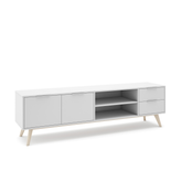 Mobile TV 2 ante e 2 cassetti con ripiani aperti Nordica 180x53 cm