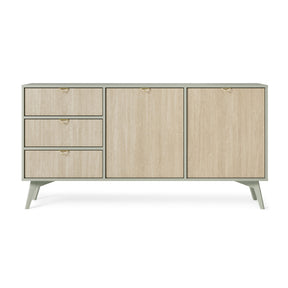 Madia 2 ante e 3 cassetti in legno laminato Vanity 158x80 cm