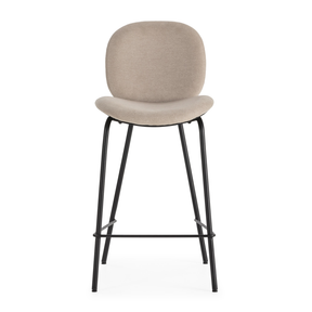 Set di 2 sgabelli in tessuto e struttura in metallo Corinna 46x48 h93 cm
