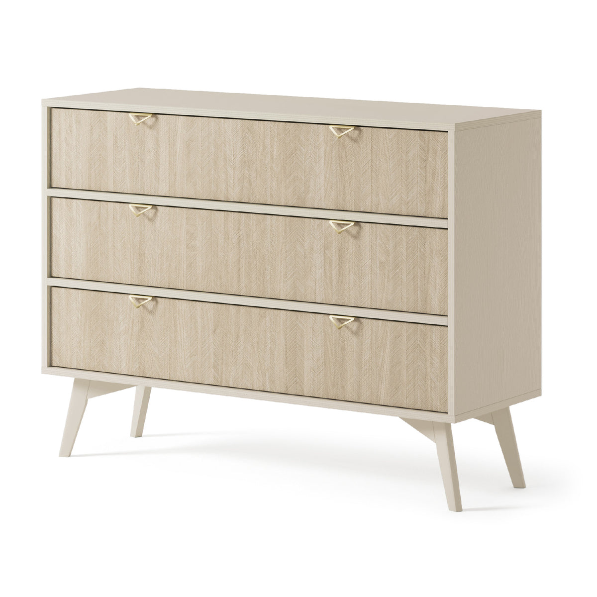 Cassettiera 3 cassettoni in legno laminato Vanity 106x80 cm