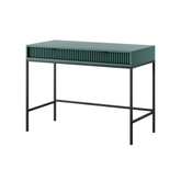 Consolle con piedi in metallo 2 cassetti in legno laminato Miseno 104x78 cm