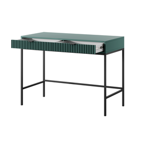 Consolle con piedi in metallo 2 cassetti in legno laminato Miseno 104x78 cm