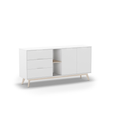 Credenza 2 ante 2 nicchie 3 cassetti Nordica 165x81 cm