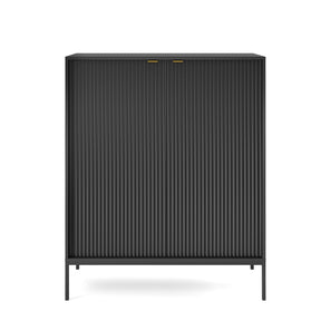 Credenza con piedi in metallo 2 ante in legno laminato Miseno 104x125 cm