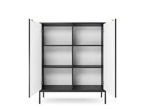 Credenza con piedi in metallo 2 ante in legno laminato Miseno 104x125 cm