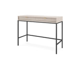 Consolle con piedi in metallo 2 cassetti in legno laminato Miseno 104x78 cm