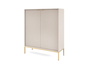 Credenza con piedi in metallo 2 ante in legno laminato Miseno 104x125 cm