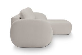 Divano letto angolare in tessuto bouclè Madrid 248x174 cm