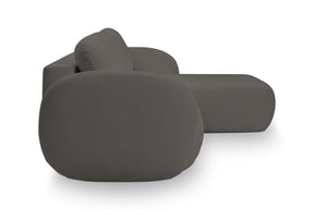Divano letto angolare in tessuto bouclè Madrid 248x174 cm