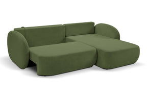 Divano letto angolare in tessuto cinigliato Madrid 248x174 cm