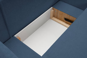 Divano letto angolare in tessuto cinigliato Madrid 248x174 cm