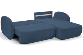Divano letto angolare in tessuto cinigliato Madrid 248x174 cm