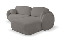 Divano letto angolare in tessuto bouclè Madrid 248x174 cm