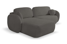 Divano letto angolare in tessuto bouclè Madrid 248x174 cm