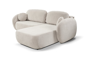 Divano letto angolare in tessuto cinigliato Madrid 248x174 cm