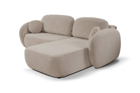 Divano letto angolare in tessuto cinigliato Madrid 248x174 cm