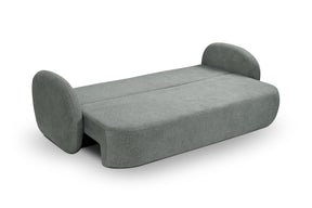 Divano letto in tessuto cinigliato grigio Madrid 238x142 cm