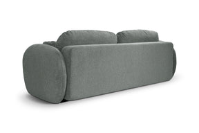 Divano letto in tessuto cinigliato grigio Madrid 238x142 cm